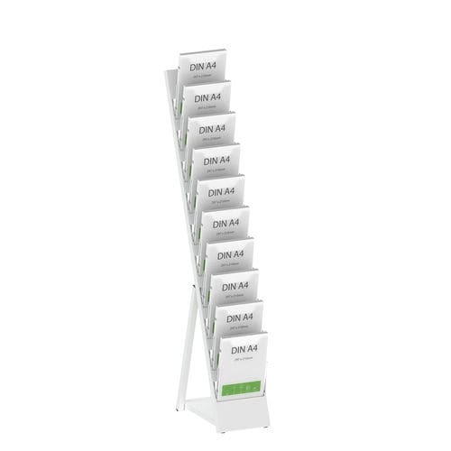 Porte-brochures sur pied - LEAN10 - FEPRO - autoportant / en acier à revêtement par poudre / professionnel