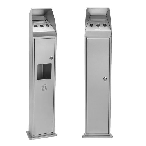 Cendrier sur pied - TOWER - FEPRO - en inox / pour extérieur / pour espace public