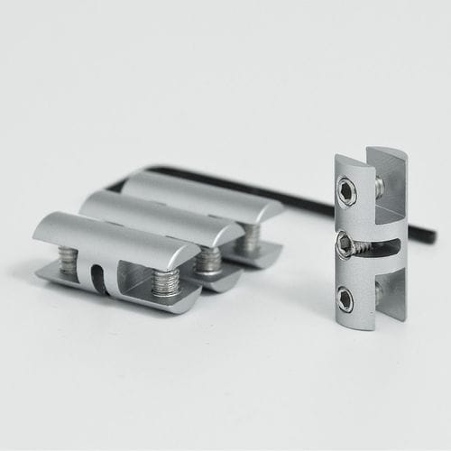 Pince à verre en aluminium - IMS DOUBLE SITE - FEPRO - pour agencement intérieur / pour plaque signalétique