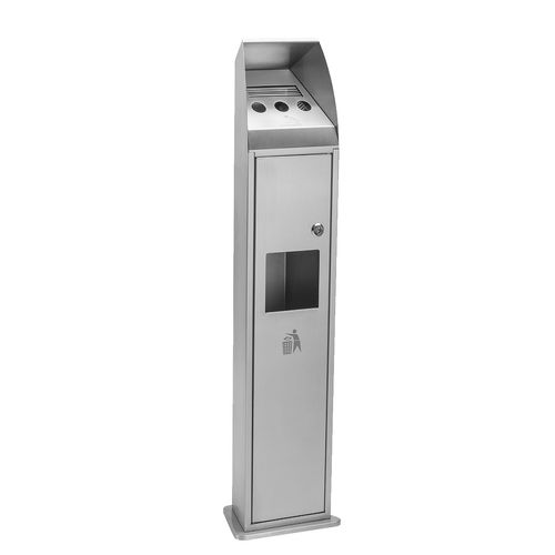 Cendrier sur pied - COMBO TOWER - FEPRO - en acier galvanisé / en inox / pour extérieur