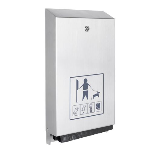 Distributeur de sacs pour excréments canins pour espace public - ECO INOX - FEPRO - mural / personnalisable / en acier inoxydable