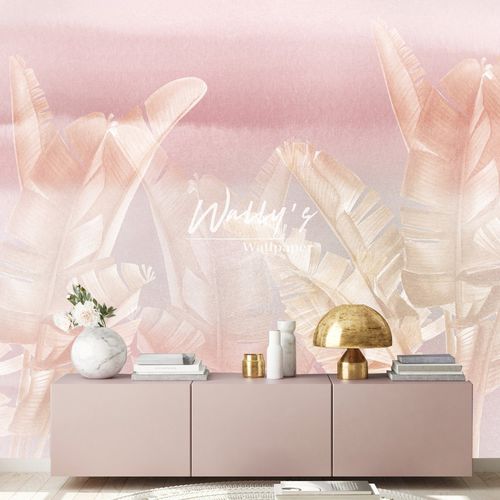 Papier peint contemporain - PUREBLUSH - Wally's - à motif / rose / pour chambre à coucher