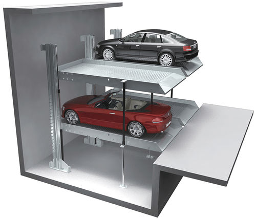 Plateforme pour parking hydraulique - Liftech - électrique / à deux niveaux