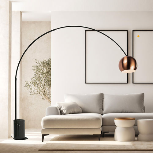 Lampe sur pied - BALL  - s.luce - en métal / en marbre / contemporaine