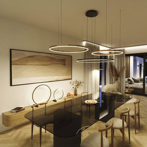 Lampe suspendue - 171982 - s.LUCE - en aluminium / en bois / contemporaine