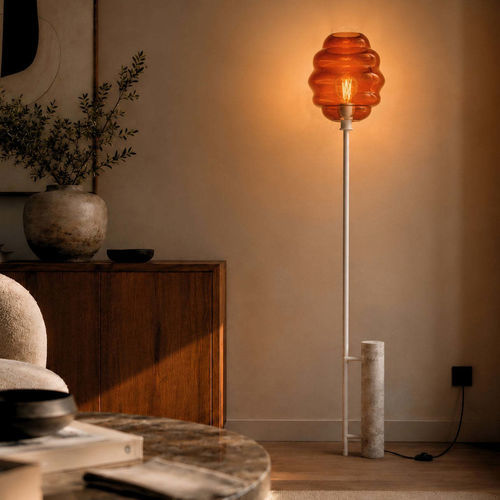 Lampe sur pied - ECHOS - s.LUCE - de sol / en métal / en verre