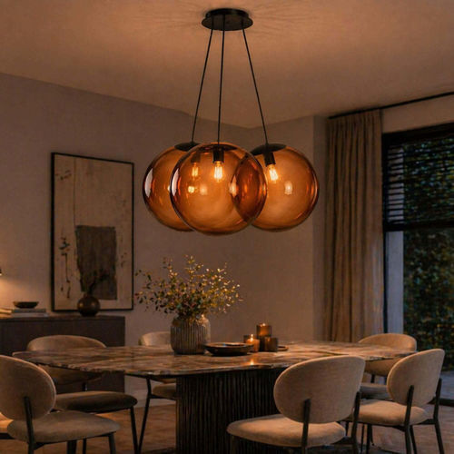 Suspension - ORB CLUSTER - s.LUCE - en métal / en verre / en verre soufflé