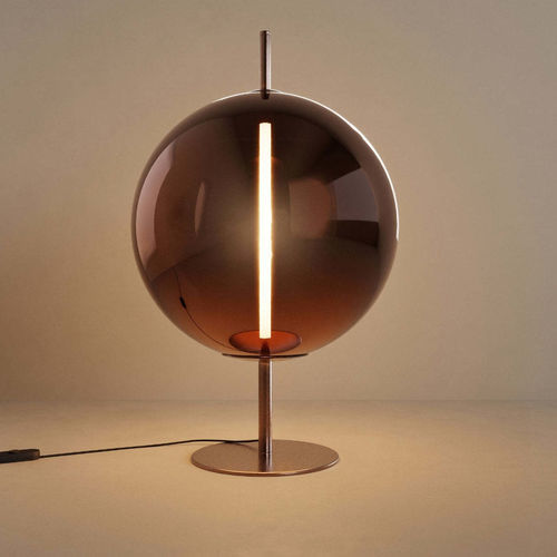 Lampe de chevet - MIRA - s.luce - de table / en métal / en verre