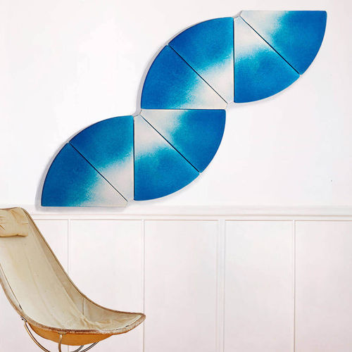 Panneau acoustique pour plafond - IRIS - studioVIX - en matériau récupéré / 3D / texturé