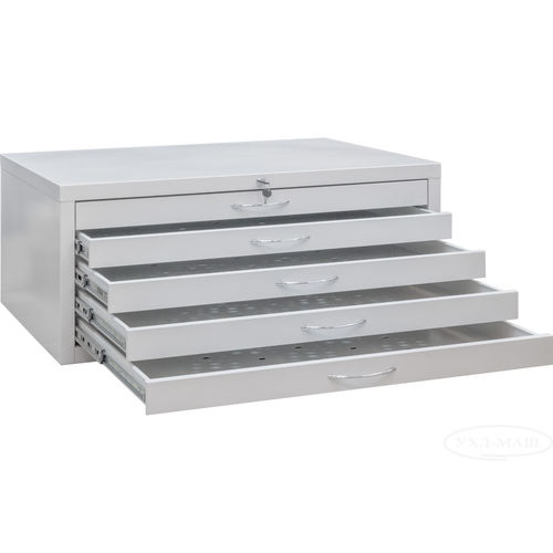 Armoire de classement basse - A1х5 - PJSC UHL-MASH - en acier / à tiroirs / contemporaine