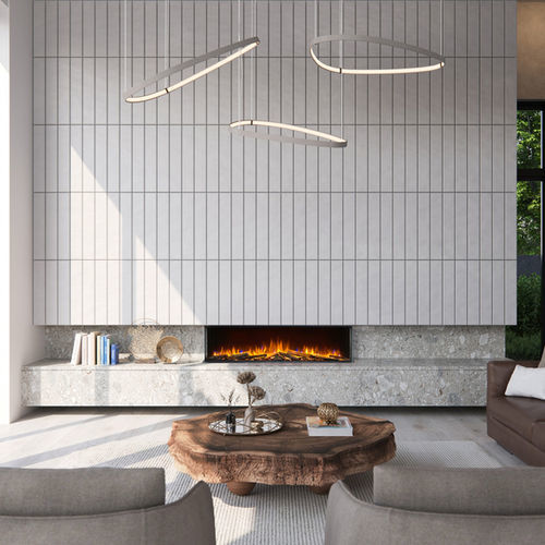 Foyer fermé électrique - VIVENTE PLUS 150 - Dimplex - à 3 faces / en métal / en verre