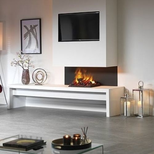 Foyer ouvert électrique - CASSETTE 500 COMMERCIAL - Dimplex - à eau chaude / à 3 faces / en métal