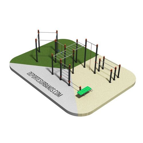 Parc Calisthenics professionnel - DUCG-2014 - DEPORTES URBANOS - agility / d'extérieur / antivandalisme