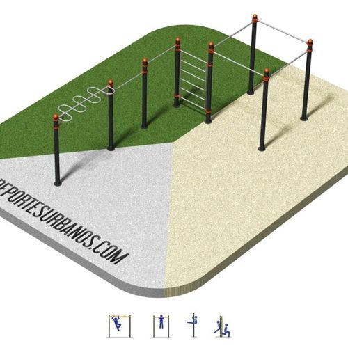Parc Calisthenics pour école - DUCG-2005 - DEPORTES URBANOS - pour les zones urbaines / dips / squat