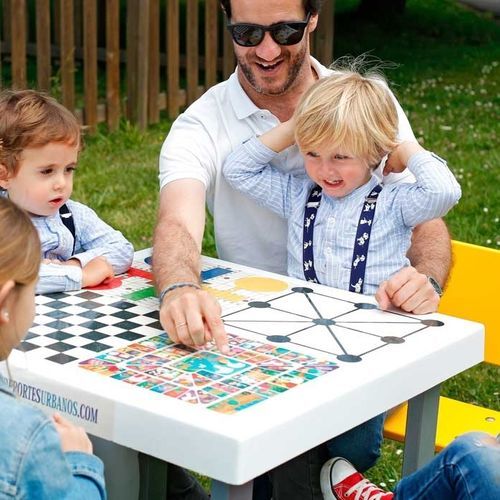 Table de jeu pour enfant d'extérieur - MMVIB4RH - DEPORTES URBANOS - contemporain / résidentiel / pour aire de jeux