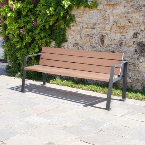 Banc public moderne - DUMUBA-04 - DEPORTES URBANOS - en acier / en bois / avec dossier