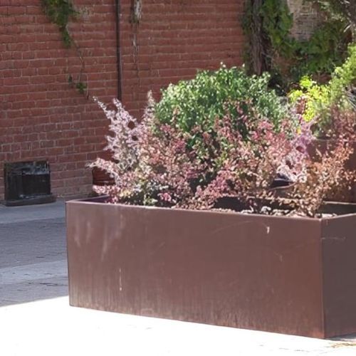 Jardinière en tôle - DUMUJA-06 - DEPORTES URBANOS - en acier corten / en acier / rectangulaire