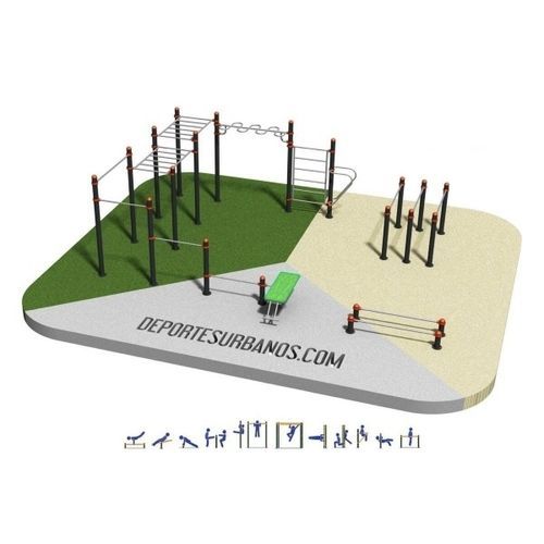 Parc de street workout pour espace public - DUCG-2002 - DEPORTES URBANOS - pour installation sportive / pour université / presse pectorale