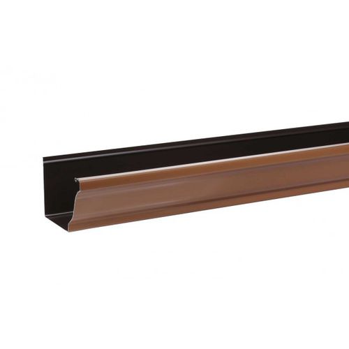 Gouttière en aluminium prélaqué - G300-2M-MIEL - Brico-Toiture - carrée
