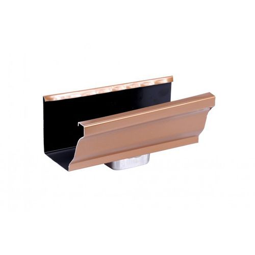 Gouttière en aluminium prélaqué - NF300-MIEL - Brico-Toiture - carrée