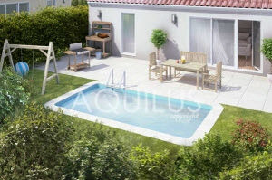 Piscine en panneaux - XS - AQUILUS PISCINES - d'extérieur / enterrée / en acier