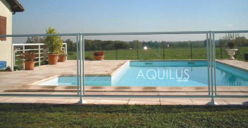 Barrière de protection - AQUILUS PISCINES - fixe / en verre / de piscine