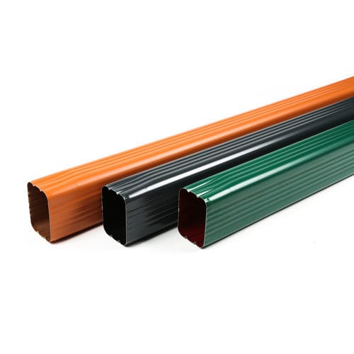 Tuyau de descente des eaux pluviales en aluminium prélaqué - RECTANGULAIRE - ARALTEC