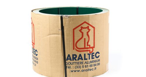 Tôle pour gouttière - ARALTEC - en aluminium / colorée / bleue