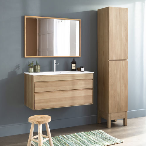 Meuble vasque suspendu - STREAMLINE - LINE ART - en chêne / contemporain / sans porte