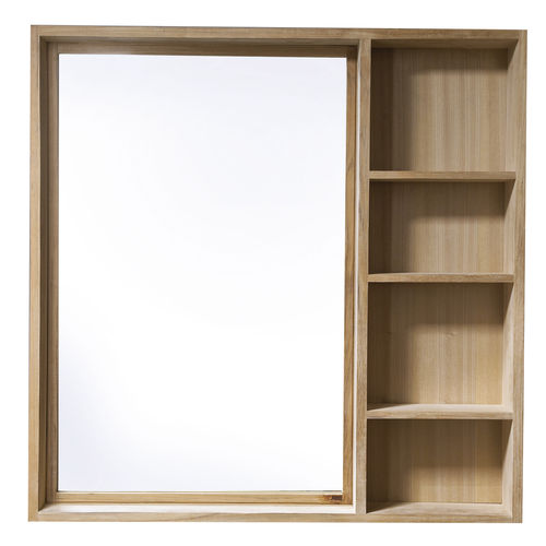 Miroir de salle de bain mural - 0029 - LINE ART - contemporain / rectangulaire / en bois