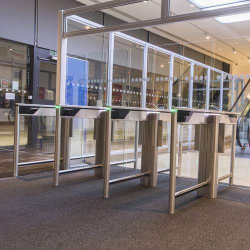 Couloir rapide pour contrôle d'accès automatique - SLIMLANE - AUTOMATIC SYSTEMS - de sécurité / en verre / en acier inoxydable