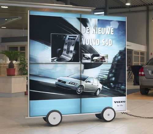 Cloison mobile - ROLLER WALL - AVC - vitrée / de bureau / décorative
