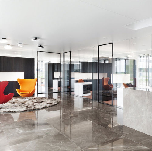Cloison fixe - GEMINO INTEGRATED - AVC - vitrée / en aluminium / de bureau