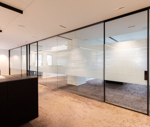 Cloison amovible - GEMINO MODULAR - AVC - vitrée / en aluminium / de bureau