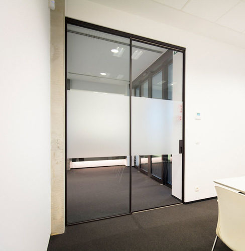 Porte d'intérieur - GEMINO - AVC - en aluminium / coulissante / à pivot