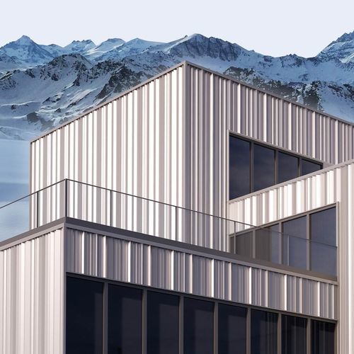 Bardage en panneaux - GLACE - ATELIERS 3S - en acier galvanisé / en acier inoxydable / vertical