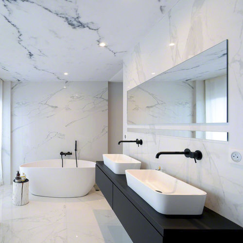 Plafond tendu en PVC - MARBLE EFFECT® - BARRISOL - en toile / pour salle de bain / pour bureau