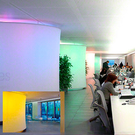 Plafond tendu en aluminium - BARRISOL - en toile / pour mur / d'intérieur