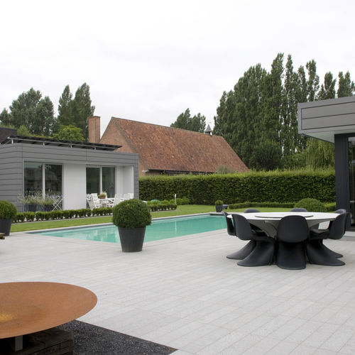 Carrelage en granit - PEPPERINO DARK CHISSELED - BELTRAMI NV - mat / pour plage de piscine / pour sol