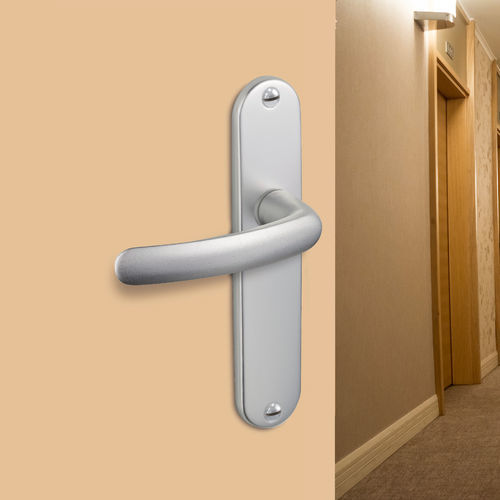 Poignée pour porte - Budget - Vachette - en aluminium anodisé / contemporaine / pour établissement public