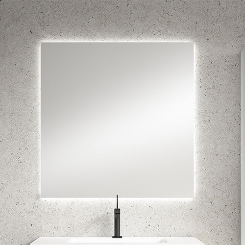 Miroir de salle de bain mural - LIGHT  - Visobath - contemporain / carré / lumineux