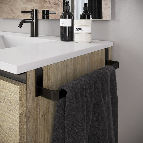 Porte-serviettes à barres - EASY  - Visobath - sous plan / en métal / noir