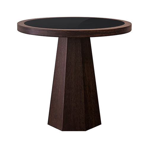 Table d'appoint contemporaine - VTA316 - Voila Spanish Furniture S.L. - en placage de bois / en verre laqué / avec piètement en noyer américain