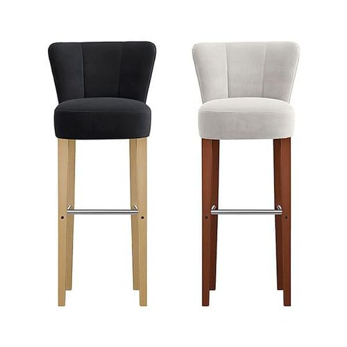 Chaise de bar contemporaine - VCH401 - Voila Spanish Furniture S.L. - d'intérieur / en tissu / avec piètement en bois massif