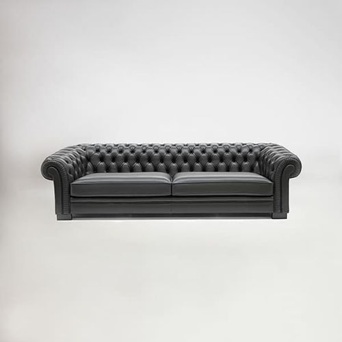 Canapé chesterfield - VSF619 - Voila Spanish Furniture S.L. - en tissu / en cuir / gris
