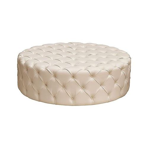 Pouf chesterfield - VBE800 - Voila Spanish Furniture S.L. - en tissu / en cuir / rond