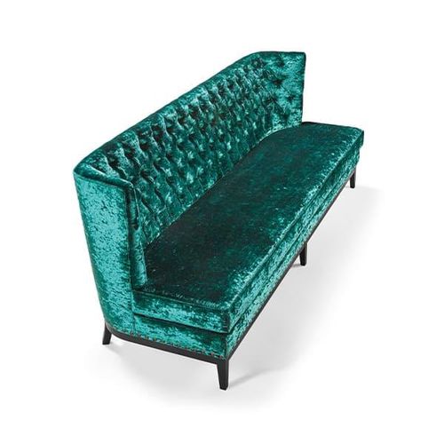 Canapé chesterfield - VSF652 - Voila Spanish Furniture S.L. - en tissu / vert / en bois massif