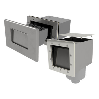 Skimmer pour piscine en acier inoxydable - B050 / B075 - Behncke GmbH