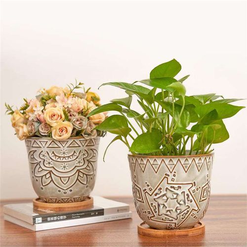 Pot de fleur en céramique - AN0032 series - Guangzhou Ancooly Gardening LTD - à poser / rond / résidentiel