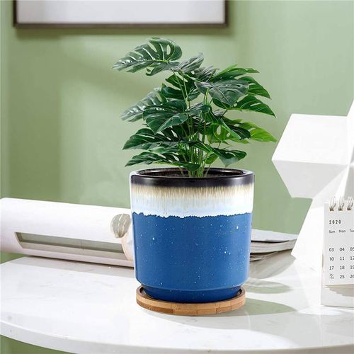 Pot de fleur en céramique émaillée - AN0061 - Guangzhou Ancooly Gardening LTD - à poser / rond / résidentiel